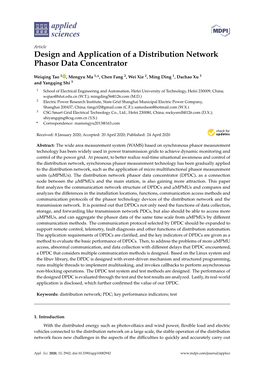 Design and Application of a Distribution Network Phasor Data Concentrator