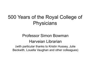 500 Years of the Royal College of Physicians