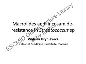 Macrolides and Lincosamide-Resistance In