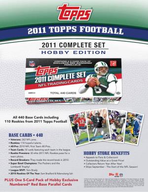 2011 Topps Football 2011 Complete Set Hobby Edition