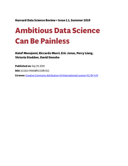 Ambitious Data Science Can Be Painless