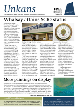 Whalsay Attains SCIO Status