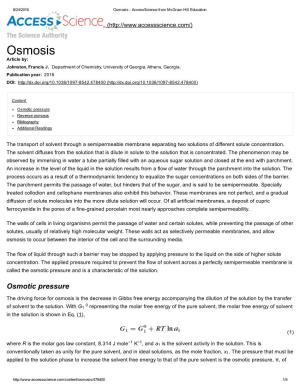 Reverse Osmosis Bibliography Additional Readings