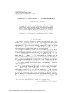 Coisotropic Embeddings in Poisson Manifolds 1