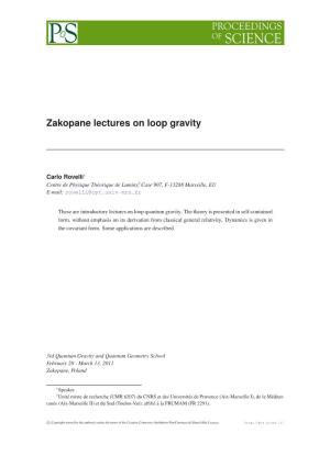 Zakopane Lectures on Loop Gravity