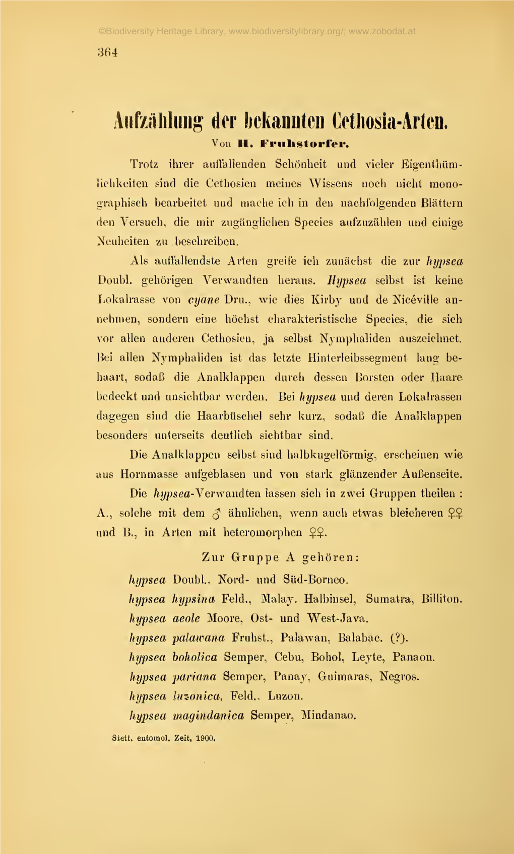 Aufzählung Der Bekannten Cethosia-Artenhans