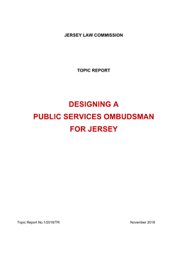 Designing a Public Services Ombudsman for Jersey