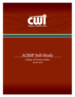 ACBSP Self-Study College of Western Idaho 2016-2017