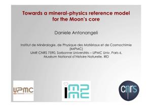 Towards a Mineral-Physics Reference Model for the Moon's Core