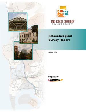 Paleontological Survey Report