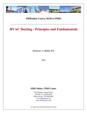 Course: Principle of Duct Design in HVAC Systems