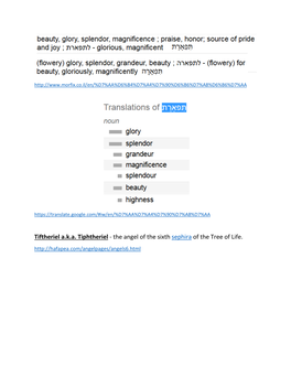 Tiftheriel A.K.A. Tiphtheriel - the Angel of the Sixth Sephira of the Tree of Life