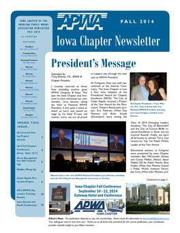 Iowa Chapter Newsletter Ms