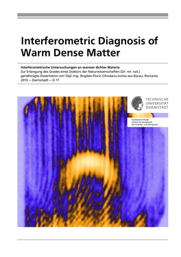 Interferometric Diagnosis of Warm Dense Matter