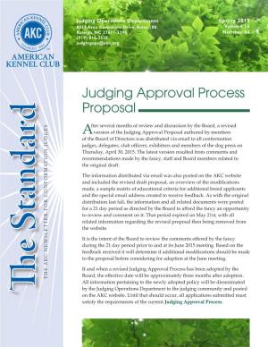 Judging Approval Process Proposal