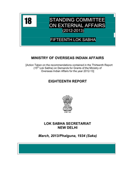 Standing Committee on External Affairs (2012-2013)