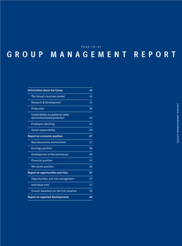 Group Management Report