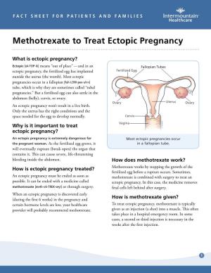 Methotrexate to Treat Ectopic Pregnancy Fact Sheet