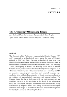 The Archaeology of Karaang Jasaan