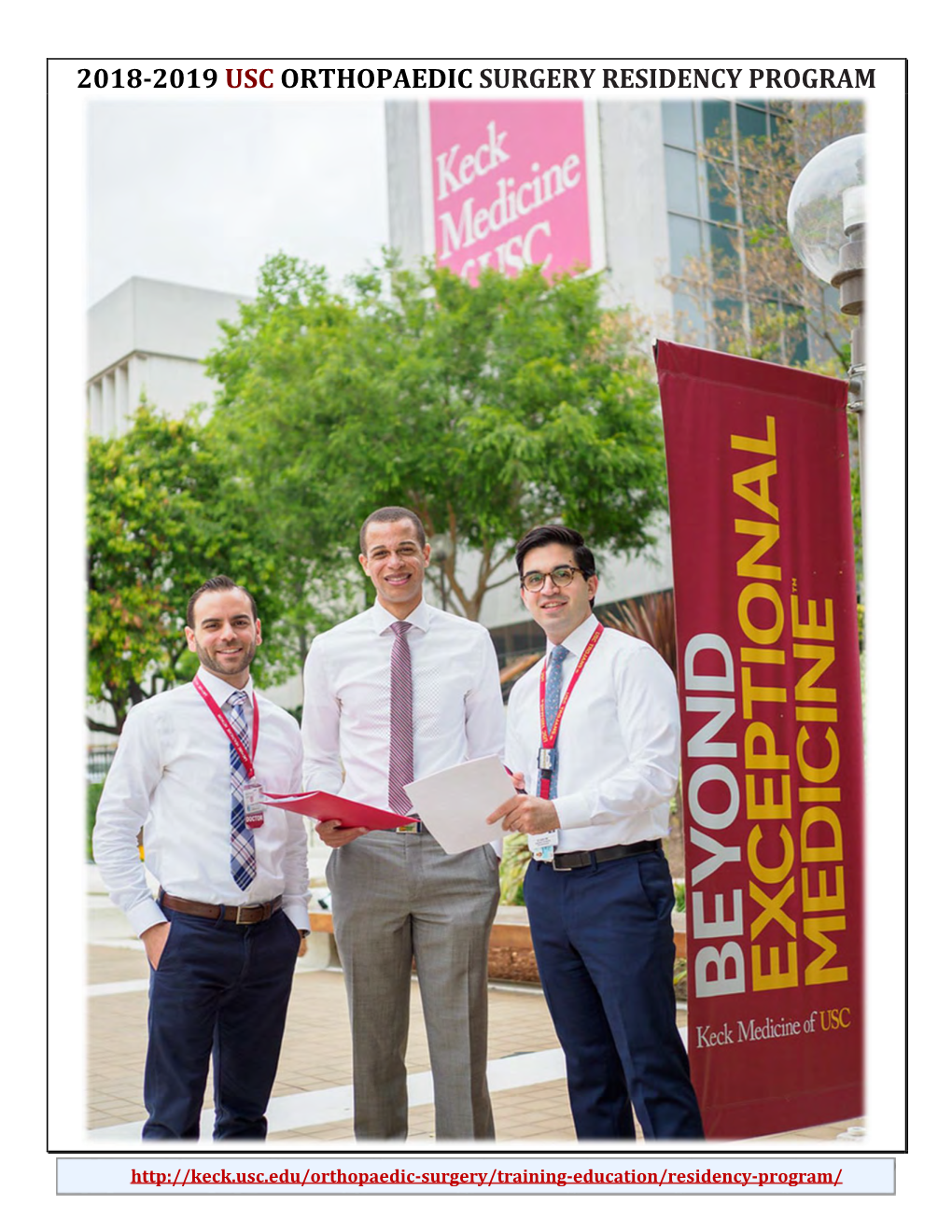 2018-2019 Usc Orthopaedic Surgery Residency Program