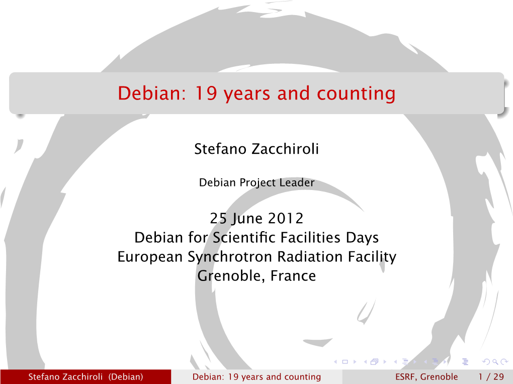 Debian: 19 Years and Counting