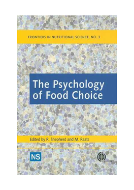 The Psychology of Food Choice Shepherd E Raats 2006.Pdf
