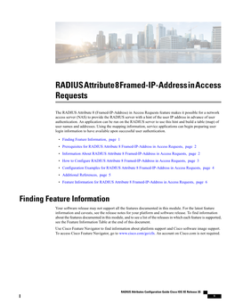 RADIUS Attribute 8 Framed-IP-Address in Access Requests