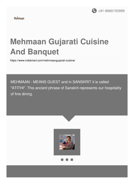 Mehmaan Gujarati Cuisine and Banquet