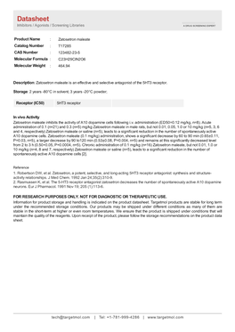 Datasheet Inhibitors / Agonists / Screening Libraries a DRUG SCREENING EXPERT