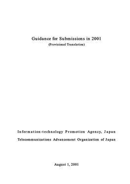 Guidance for Submissions(104