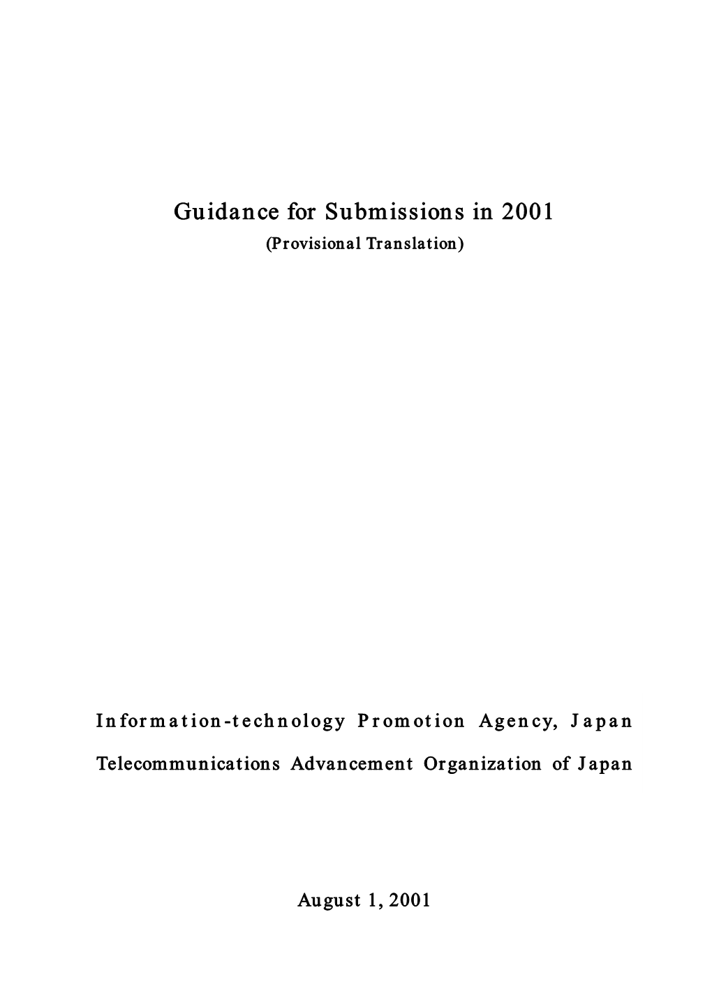 Guidance for Submissions(104