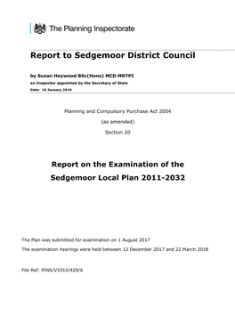 Report to Sedgemoor District Council
