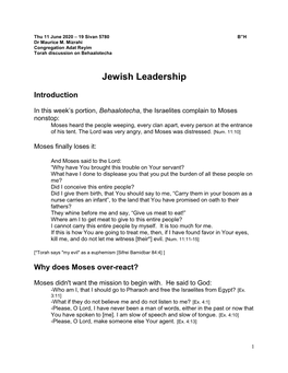 Jewish Leadership