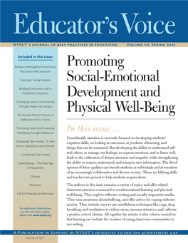 Promoting Social-Emotional Development and Physical Well-Being Table of Contents