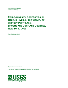 Fish-Community Composition in Otselic River, in the Vicinity of Whitney Point Lake, Broome and Cortland Counties, New York, 2000