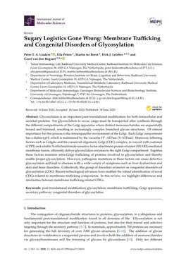 Membrane Trafficking and Congenital Disorders of Glycosylation