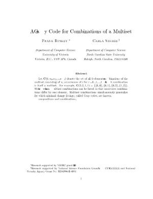 A Gray Code for Combinations of a Multiset