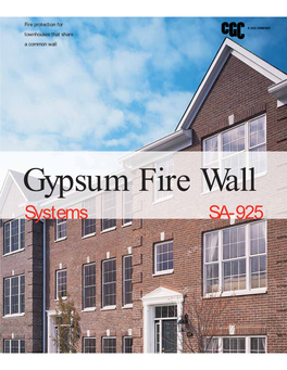 Gypsum Fire Wall Systems Brochure (English)