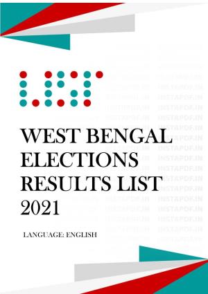 West Bengal Election Results 2021