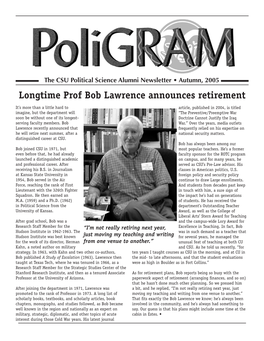 Longtime Prof Bob Lawrence Announces Retirement