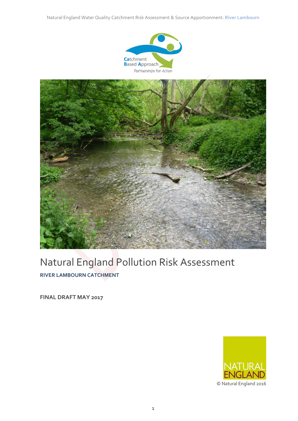 River Lambourn SAC SSSI – Catchment Risk Assessment