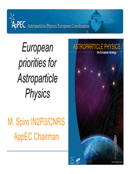 European Astroparticle Physics Strategy