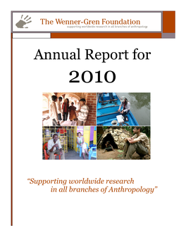 Annual Report for 2010
