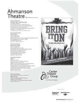 PROGRAM: "Bring It On: the Musical"