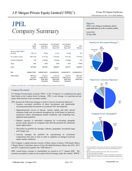 JPEL Company Summary