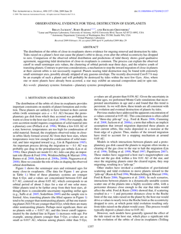 Observational Evidence for Tidal Destruction of Exoplanets