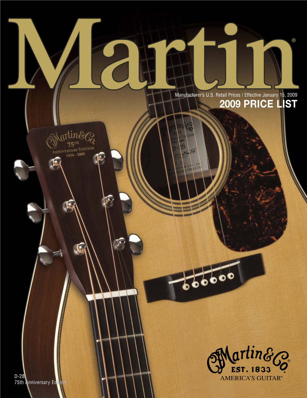 Martin 2009 Price List