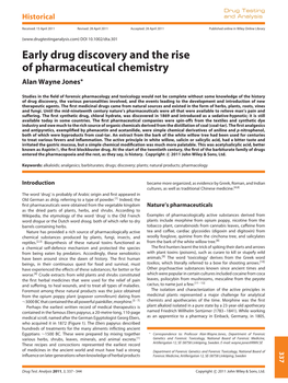 Early Drug Discovery and the Rise of Pharmaceutical Chemistry in a Classic Monograph (Figure 5)