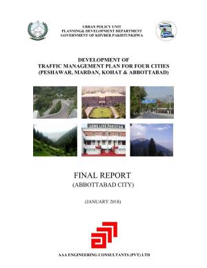 Traffic Management Plan Abbottabad City