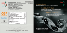 Edward Elgar Malcolm Arnold Robert Simpson